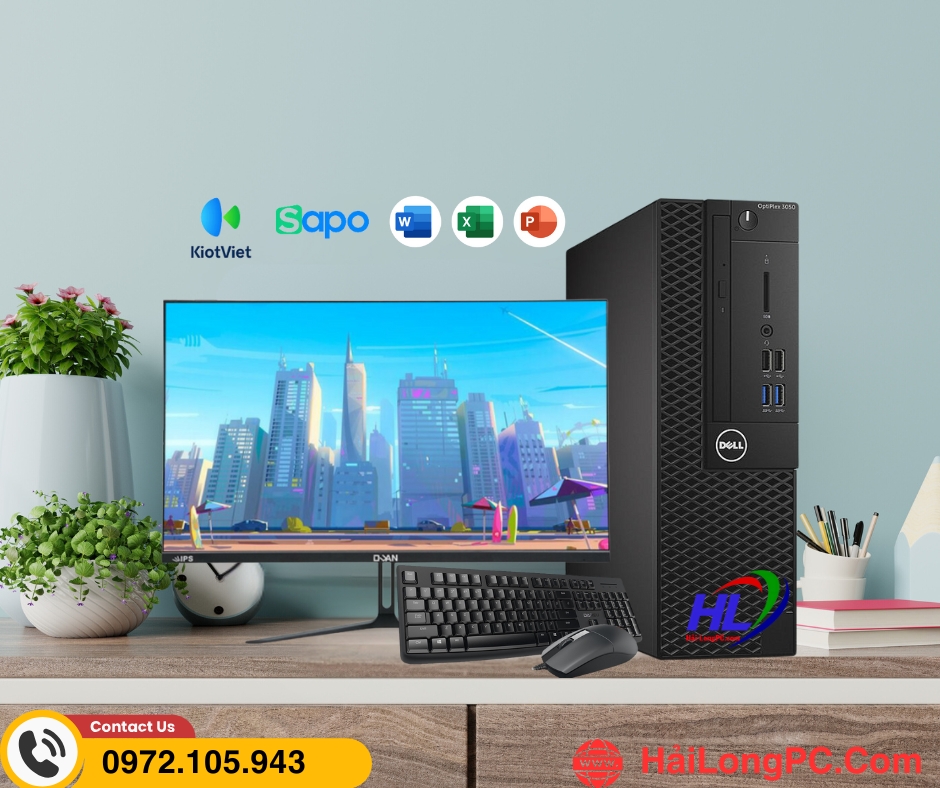 bộ máy tính bàn làm việc văn phòng
